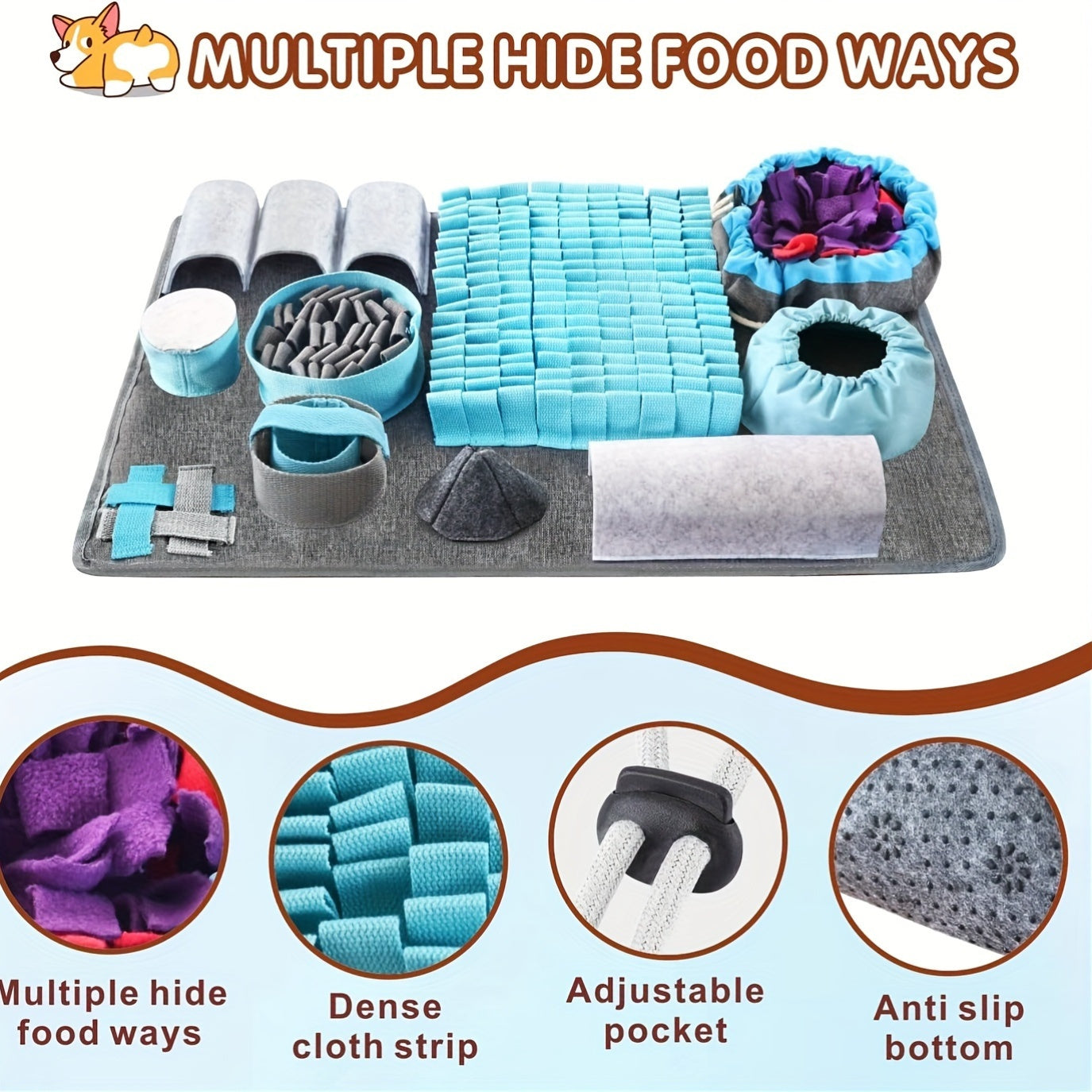NNETM Interactive Snuffle Mat for Dogs